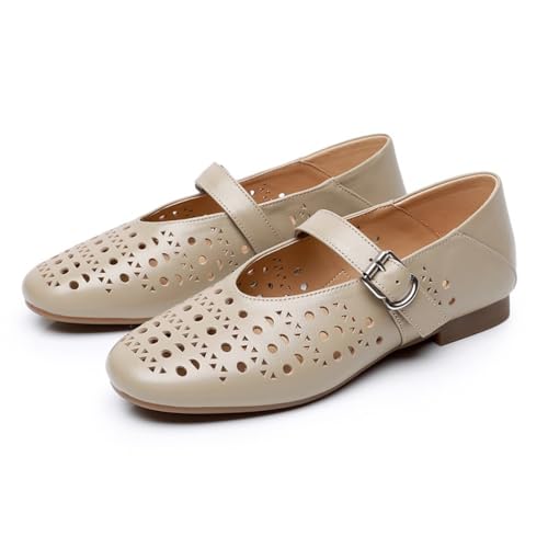 Damen High Heels Sommer Shallow Mesh Flat Round Toe Komfortable Occupational Work Shoes Elegante Anti- Slip Retro Beach Ballet Shoes Damen High Heels Sommer Shallow Mesh Flat Round Toe Komfortable Occupational Work Shoes Elegante Anti- Slip Retro Beach Ballet Shoes von 100junzidao