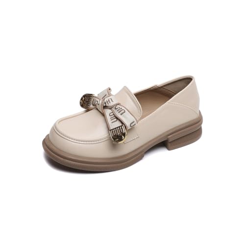 Damen Lefou Schuhe dicken Boden Bogen Retro Bequem Unterstützung Arbeit Freizeitschuhe flach bequem sanft süße Partei Kleid Bankett Pumpen Beige 40 Damen Lefou Schuhe dicken Boden Bogen Retro Bequem Unterstützung Arbeit Freizeitschuhe flach bequem sanft süße Partei Kleid Bankett Pumpen Beige 40 von 100junzidao