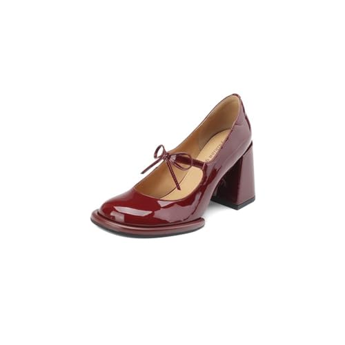 Damen Mary Jane Pumps im JK-Schulstil Robuster Absatz Hochzeitschuhe für die Braut Weiche Sohle Bequem & Elegantes Einfaches Design Damen Mary Jane Pumps im JK-Schulstil Robuster Absatz Hochzeitschuhe für die Braut Weiche Sohle Bequem & Elegantes Einfaches Design von 100junzidao