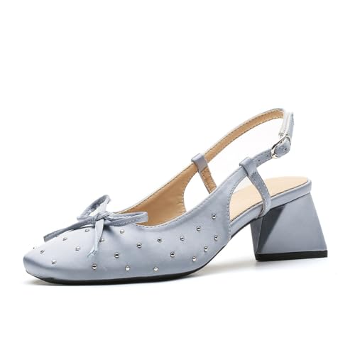Damen Pumps mit süßer Schleife Strasssteinen verstellbarem Fesselriemchen Bankett und Hochzeitsschuhe bequemes Plateau Elegante Party und Abendschuhe Damen Pumps mit süßer Schleife Strasssteinen verstellbarem Fesselriemchen Bankett und Hochzeitsschuhe bequemes Plateau Elegante Party und Abendschuhe von 100junzidao