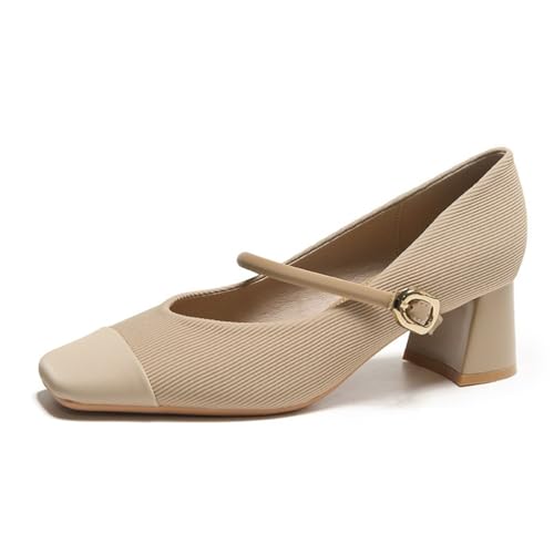 Damen Quadratische Zehe Niedrig Mary Jane Schuhe Satin Retro rutschfest Bequem Cheongsam Schuhe Casual Flach Elegant Temperament Arbeit Dating Pumps Beige 39 Damen Quadratische Zehe Niedrig Mary Jane Schuhe Satin Retro rutschfest Bequem Cheongsam Schuhe Casual Flach Elegant Temperament Arbeit Dating Pumps Beige 39 von 100junzidao
