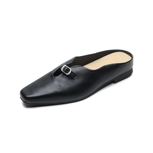 Damen Sandalen Hausschuhe für den Sommer bequem und elegant Loafer Schuhe für die Arbeit Temperament eckige Spitze sanftes rutschfestes Design Pumps Ballettschuhe Schwarz 36 Damen Sandalen Hausschuhe für den Sommer bequem und elegant Loafer Schuhe für die Arbeit Temperament eckige Spitze sanftes rutschfestes Design Pumps Ballettschuhe Schwarz 36 von 100junzidao
