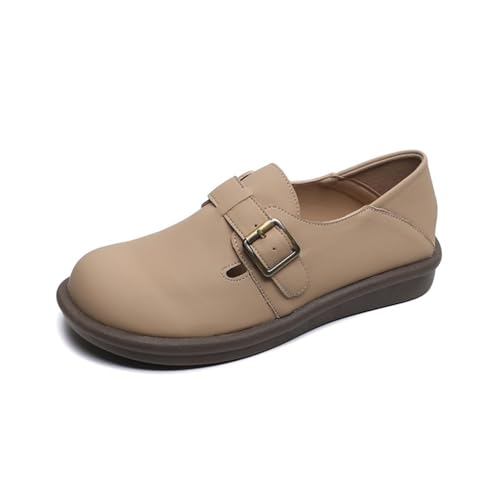 Damen dicken Boden Loafers Schuhe flach bequem lässig rutschfest Arbeit Walking Schuhe Vintage Hundert Französisch Temperament Party Kleid Pumps Braun 41 Damen dicken Boden Loafers Schuhe flach bequem lässig rutschfest Arbeit Walking Schuhe Vintage Hundert Französisch Temperament Party Kleid Pumps Braun 41 von 100junzidao