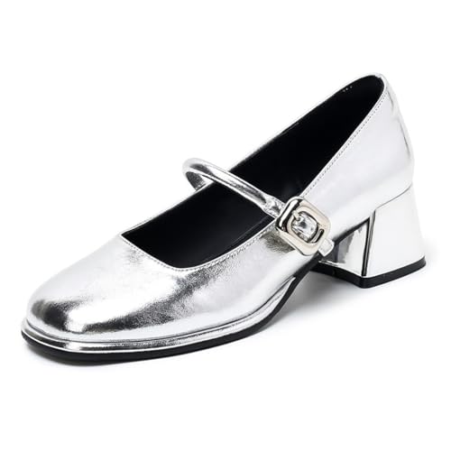 Flache Mary Jane Schuhe Französische Prinzessin Bequemes Temperament Elegantes Gericht Ballettschuhe Einfaches Freizeitkleid Bankett High Heels Silber 38 Flache Mary Jane Schuhe Französische Prinzessin Bequemes Temperament Elegantes Gericht Ballettschuhe Einfaches Freizeitkleid Bankett High Heels Silber 38 von 100junzidao