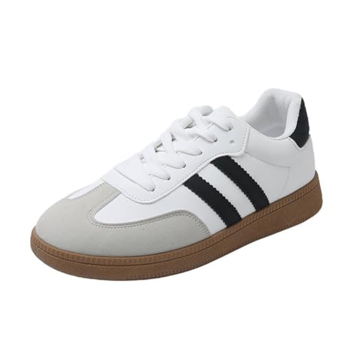 Frauen Flache Laufschuhe Modisch Casual Turnschuhe Einfach Leichte Turnschuhe Outdoor Reisen Tennis Sport Fitness Einzelne Schuhe von 100junzidao