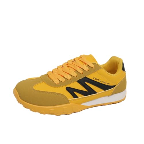 Frauen Plattform Sneakers Student Casual Training Schuhe Spitze Mode tägliche Wanderschuhe Bequeme leichte runde Zehe Gelb 39 Frauen Plattform Sneakers Student Casual Training Schuhe Spitze Mode tägliche Wanderschuhe Bequeme leichte runde Zehe Gelb 39 von 100junzidao