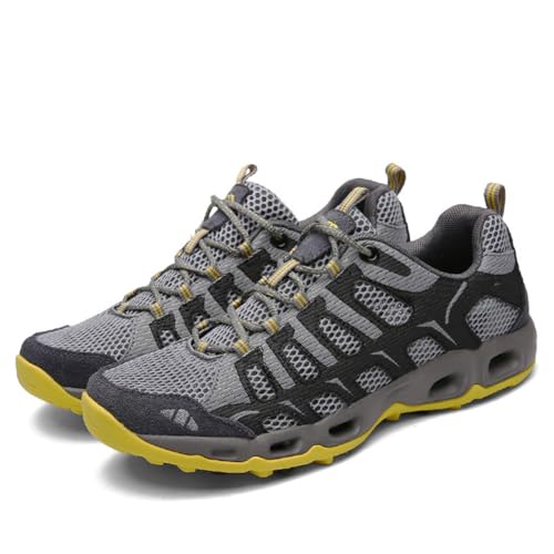 Herren Damen Wanderschuhe Outdoor-Laufschuhe Reise-Kletter-Wanderschuhe Trainings-Sneaker Leicht und atmungsaktiv Gelb 38 von 100junzidao