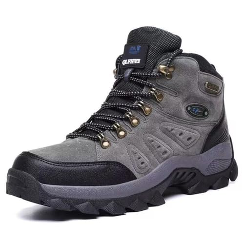 Hohe Wanderschuhe wasserdichte Trekkingschuhe Sportschuhe für Männer und Frauen Outdoor-Wanderschuhe für Reisen Leicht Grau 36 von 100junzidao