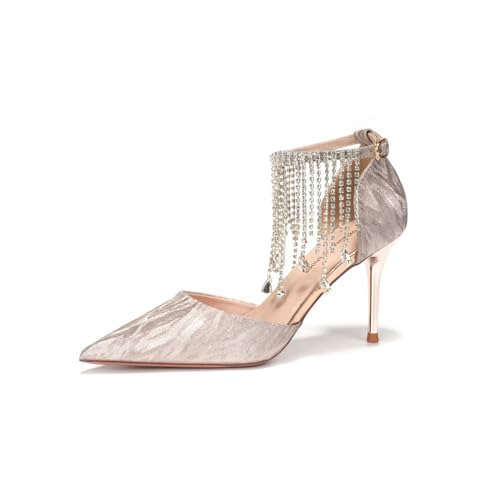 Kristallverzierte Glitzer Pumps Elegante Abendschuhe für Damen mit Aussparungen Design mit spitzer Zehenpartie Sexy Pumps für Nachtclubs und Partys Kristallverzierte Glitzer Pumps Elegante Abendschuhe für Damen mit Aussparungen Design mit spitzer Zehenpartie Sexy Pumps für Nachtclubs und Partys von 100junzidao
