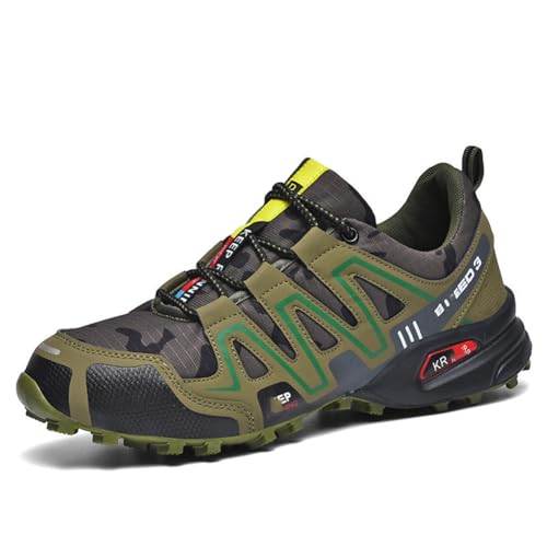 Outdoor-Wanderstiefel für Herren Trailrunning-Wanderschuhe für Reisen Trekking Atmungsaktiv Große Größen für Damen Grün 40 von 100junzidao