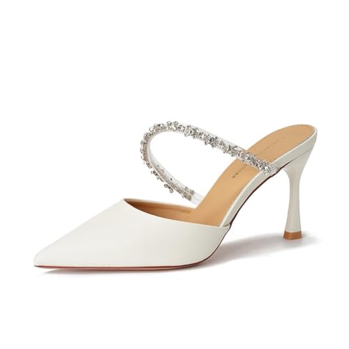 Strasssteine Pailletten High Heels Sandalen Slipper Spitze Zehenpartie Abendschuhe für Damen Elegante Spaghettiträger sexy niedrige Brautschuhe Strasssteine Pailletten High Heels Sandalen Slipper Spitze Zehenpartie Abendschuhe für Damen Elegante Spaghettiträger sexy niedrige Brautschuhe von 100junzidao