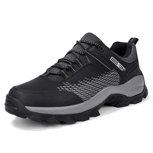 wasserdichte Low-Top-Wanderschuhe für Herren und Damen Outdoor-Walking- und Kletter-Schuhe Reisen Offroad-Camping All-Terrain-Training Schwarz 38 von 100junzidao