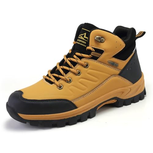 wasserdichte Wanderschuhe für Männer und Frauen rutschfeste Wanderschuhe Leichtgewichtige Trekkingschuhe Radfahren Klettern Gelb 40 von 100junzidao