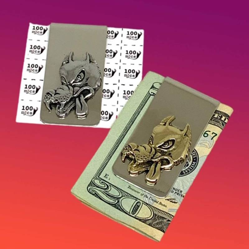 Die Wolf Geldklammer in Nickle Silber Mit Weißem Oder Gelbem Messing Von 100Mics Die Wolf Geldklammer in Nickle Silber Mit Weißem Oder Gelbem Messing Von 100Mics von 100mics