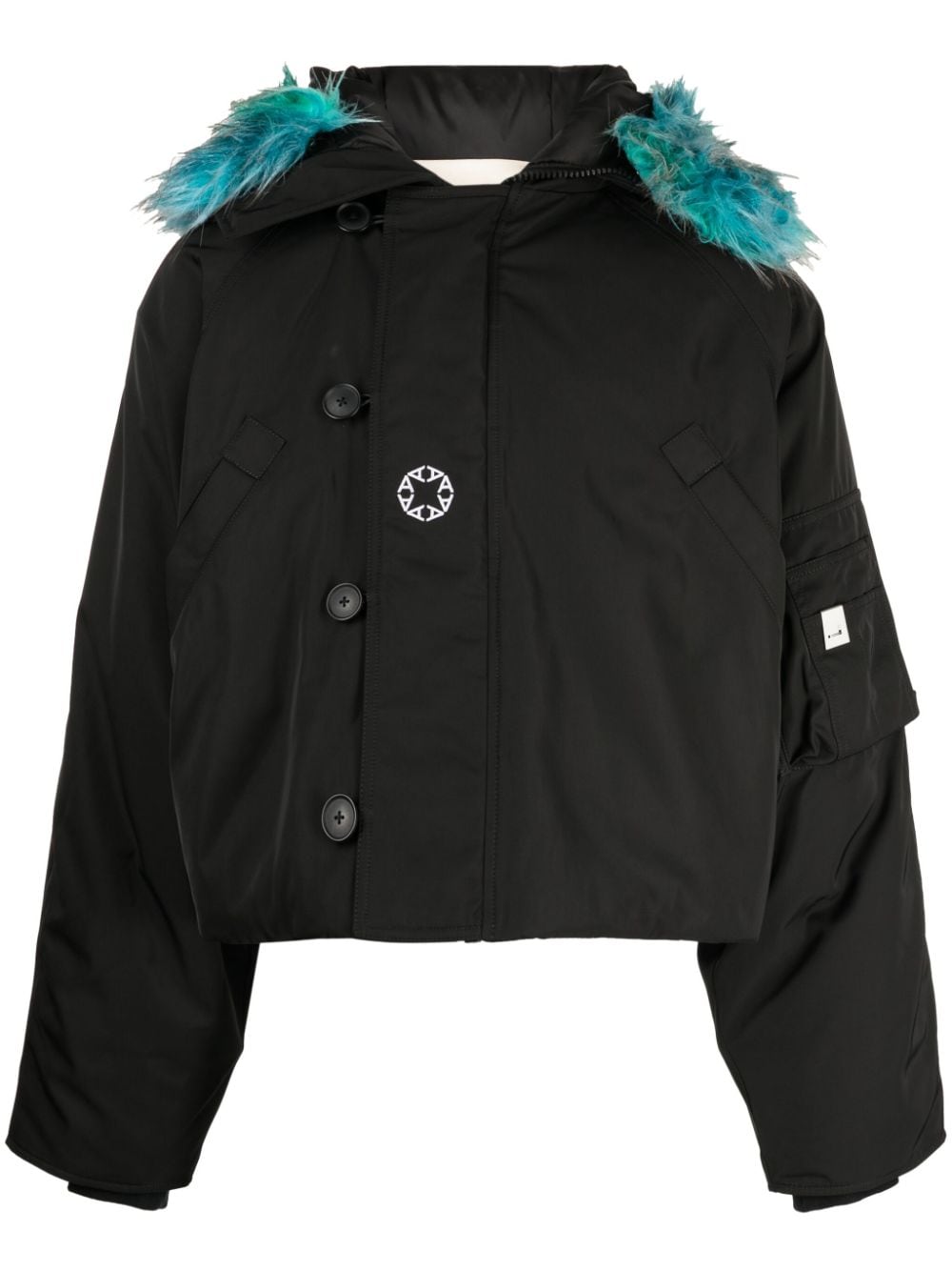 1017 ALYX 9SM Gefütterte Kapuzenjacke mit Print - Schwarz von 1017 ALYX 9SM