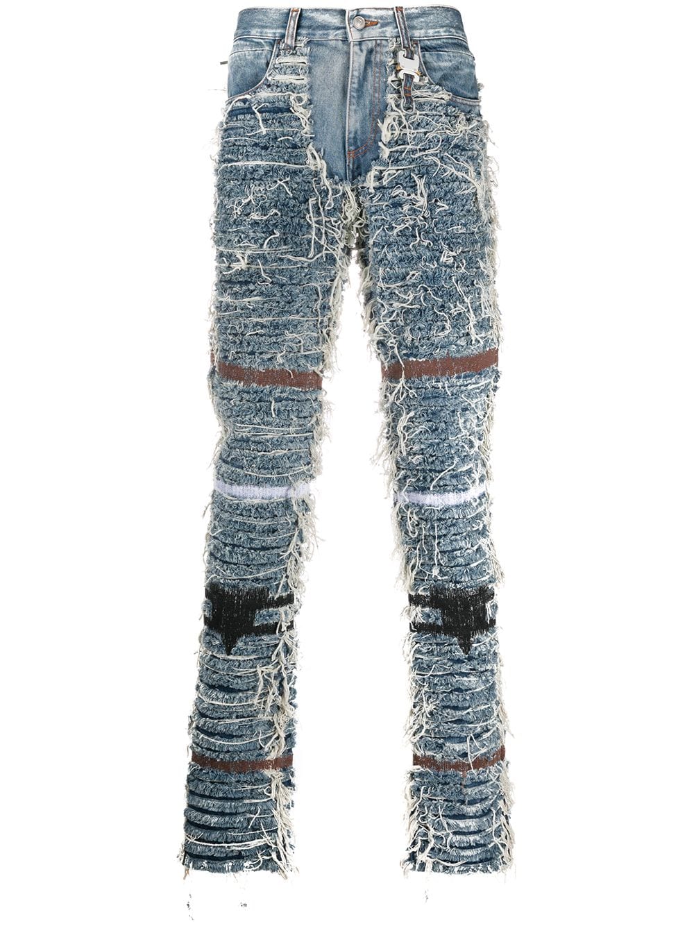 1017 ALYX 9SM Gerade Distressed-Jeans - Blau von 1017 ALYX 9SM