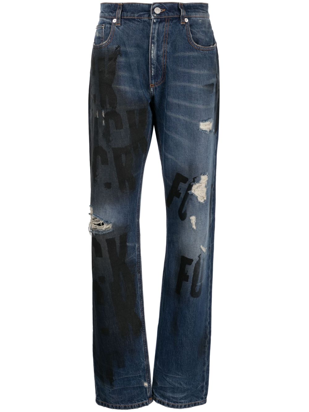 1017 ALYX 9SM Gerade Jeans im Distressed-Look - Blau von 1017 ALYX 9SM