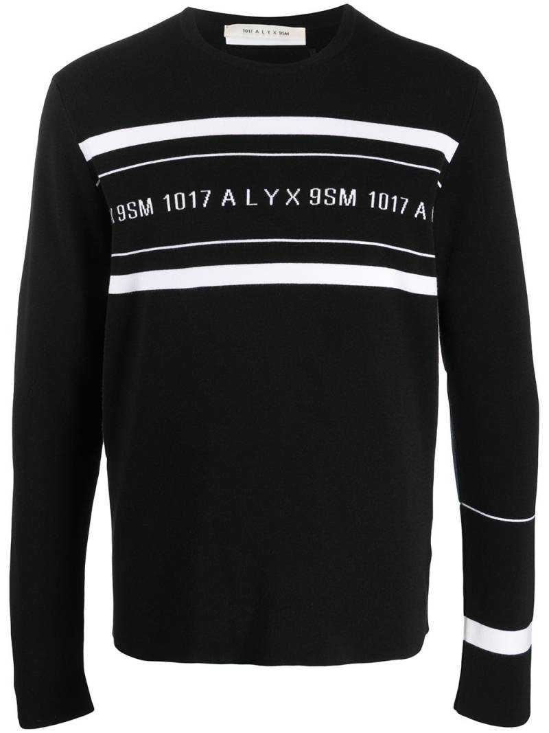 1017 ALYX 9SM Gestreifter Pullover - Schwarz von 1017 ALYX 9SM