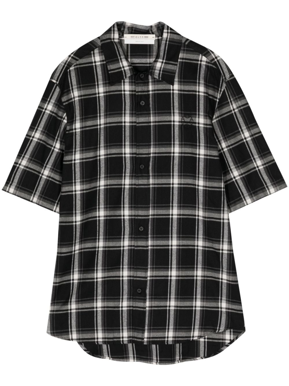 1017 ALYX 9SM logo-embroidered plaid-pattern shirt - Schwarz von 1017 ALYX 9SM