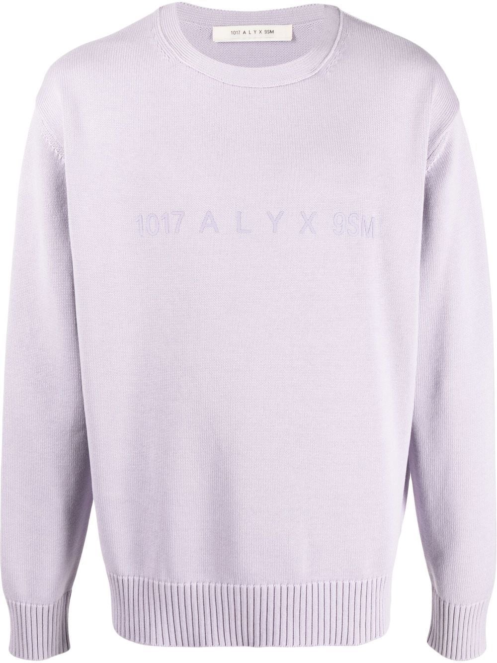 1017 ALYX 9SM Strickpullover mit Logo-Print - Violett von 1017 ALYX 9SM