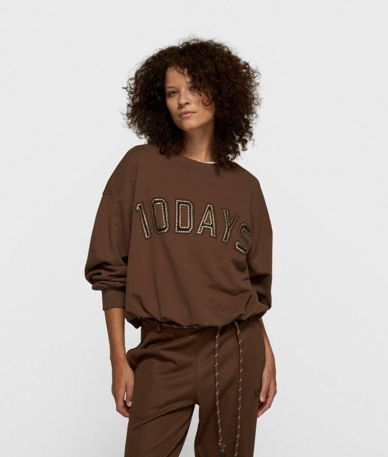 10DAYS Rundhalspullover pleated sweater 10DAYS von 10DAYS