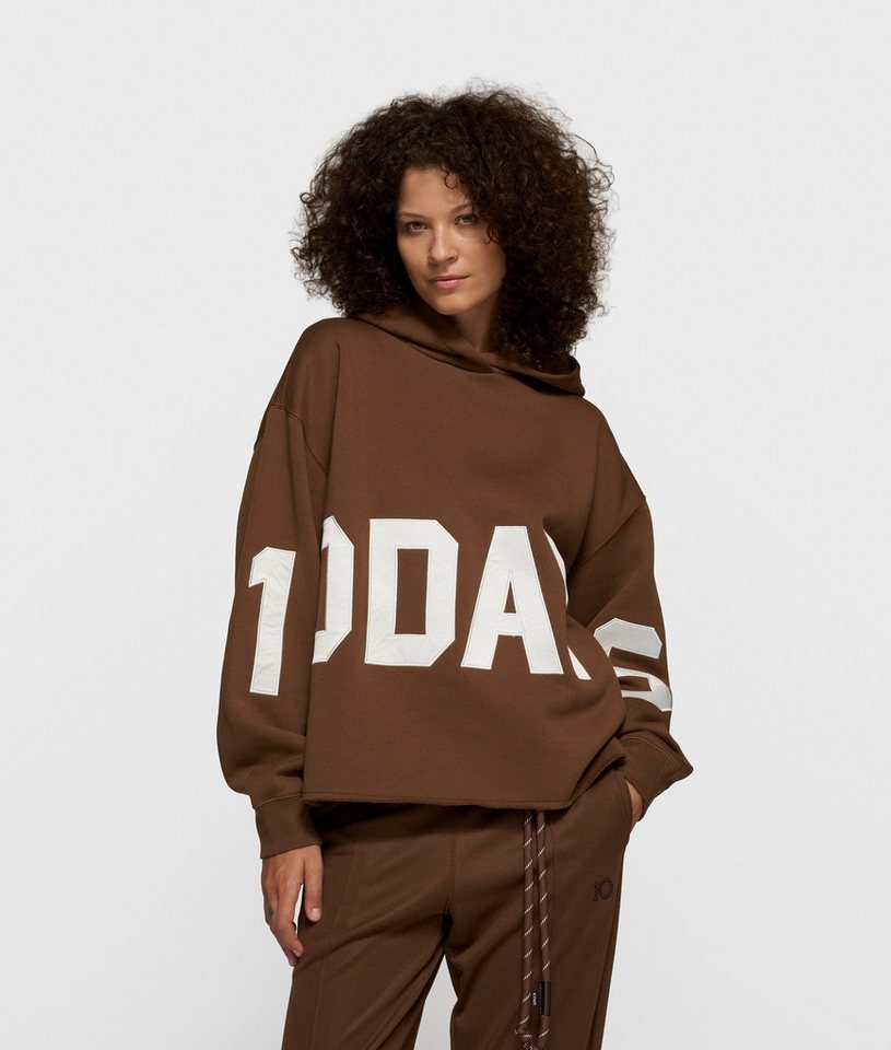 10DAYS Rundhalspullover statement logo hoodie von 10DAYS