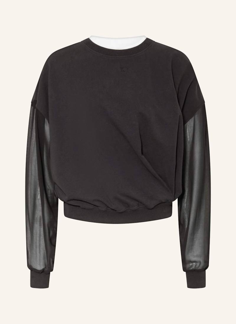 10days Sweatshirt Im Materialmix schwarz von 10DAYS