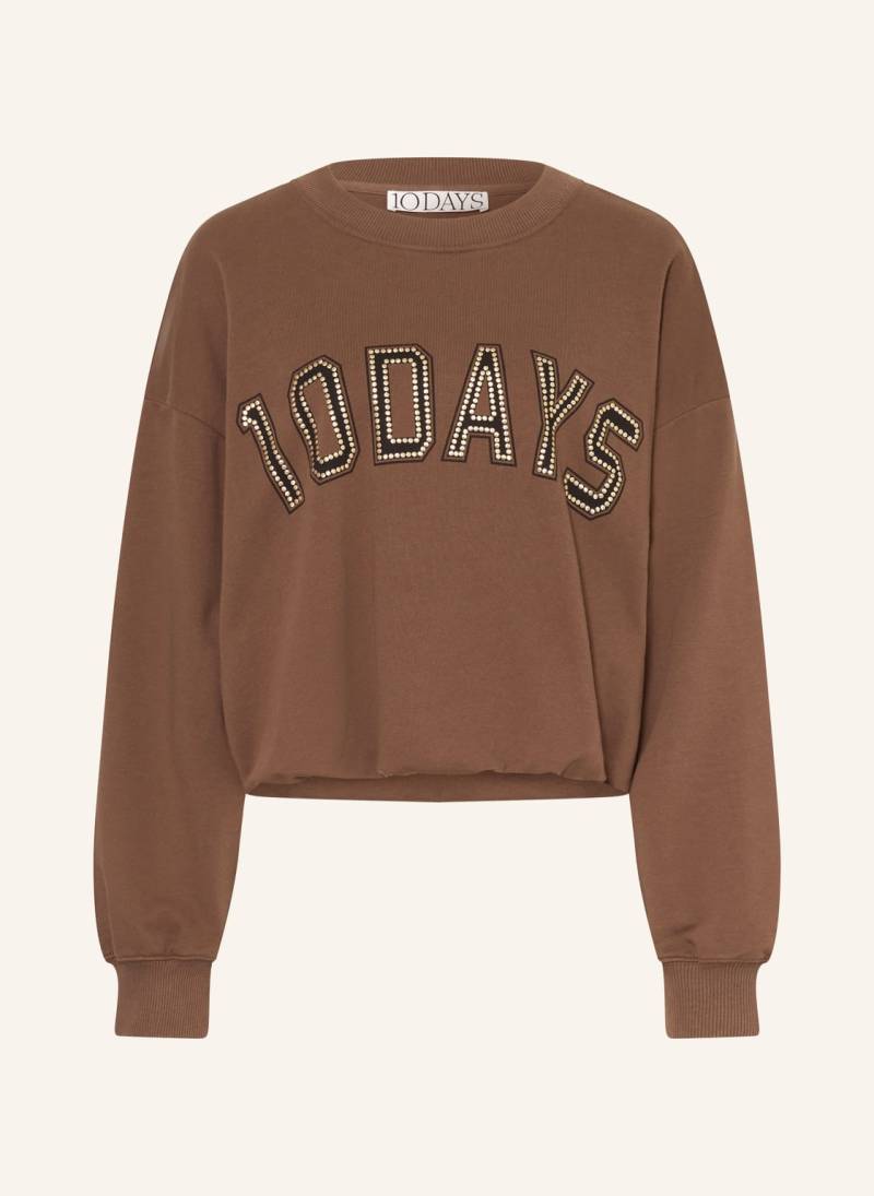 10days Sweatshirt Mit Nieten braun von 10DAYS
