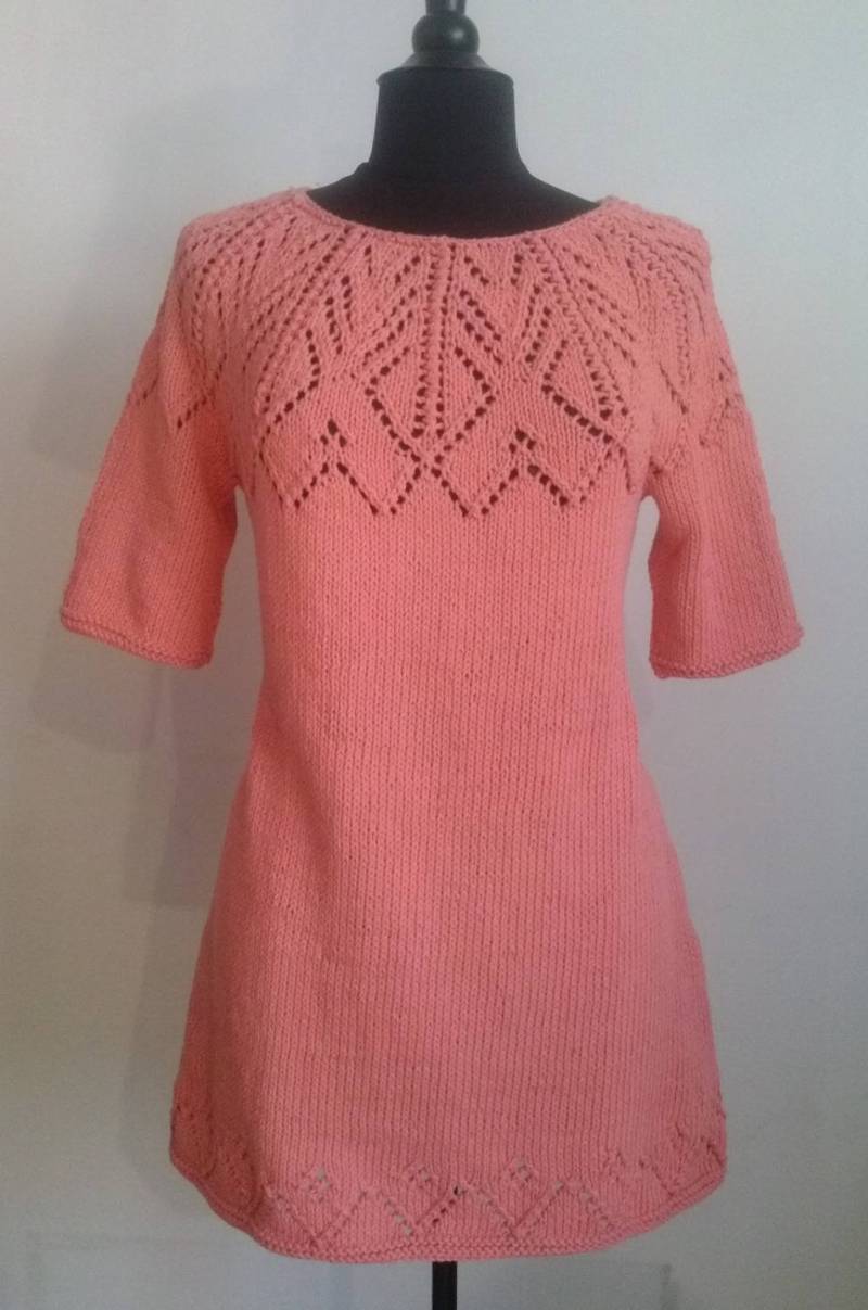 Damenkleid 38 40 in Durchbrochenen Mustern Aus Reiner Baumwolle von 10Doigts2Mains