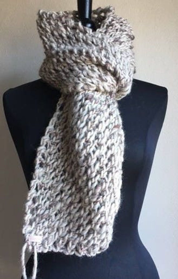 Durchbrochener Schal Aus Reiner Wolle Cine Beige Point Fantasy von 10Doigts2Mains