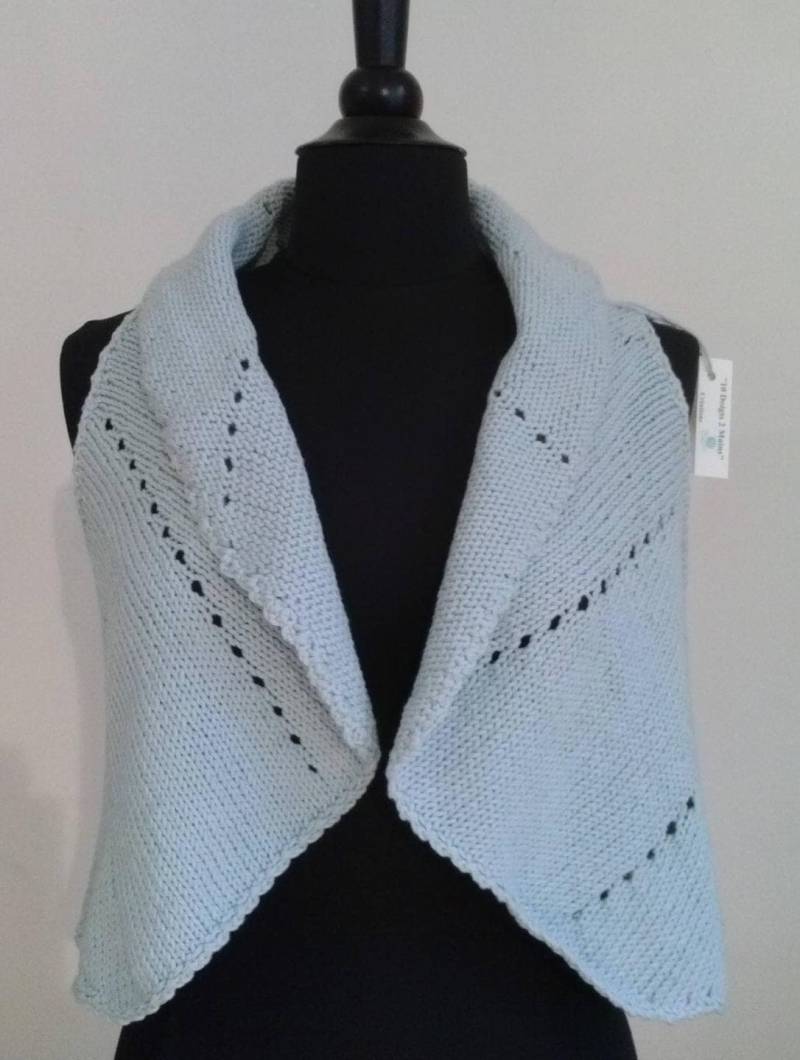 Leichte Damen Reine Baumwolle Gestrickte Marine Handgestrickte Jacke von 10Doigts2Mains