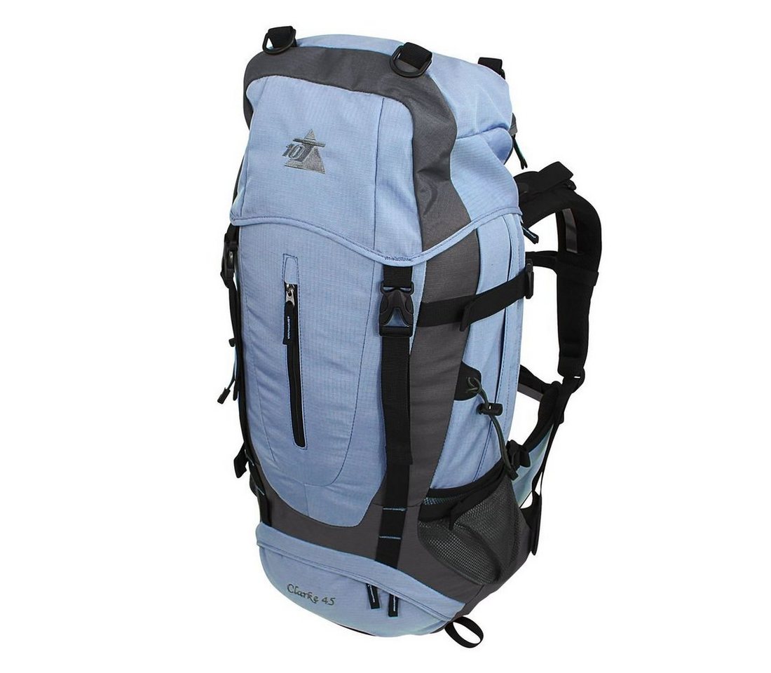 10T Wanderrucksack 10T Clarke 45 - Touren-, Wander-Rucksack 45 Liter, Funktions-Staufächer, Regenschutz, 1350g von 10T