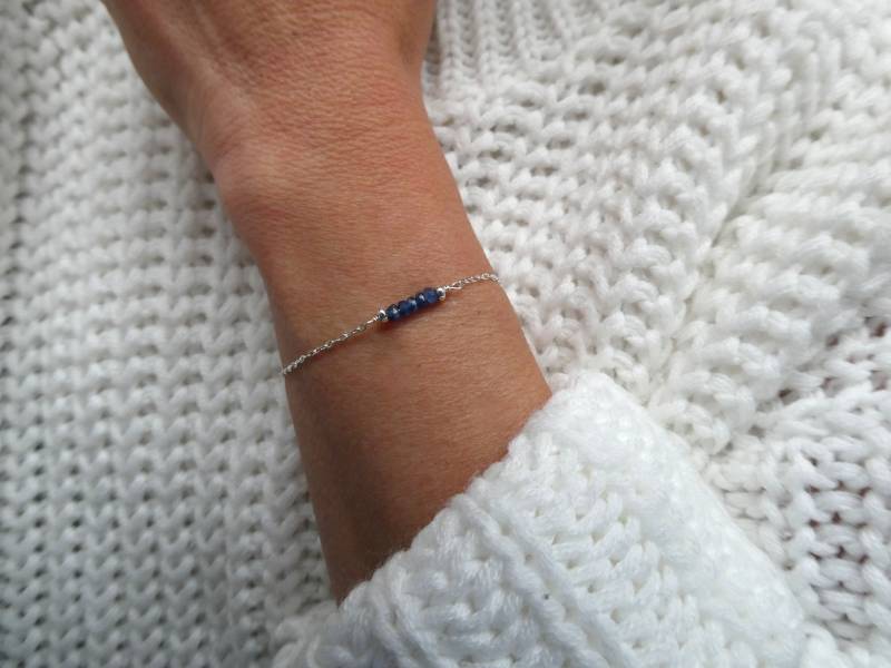 Saphir Armband Silber Geschenk von 10WESTJewellery
