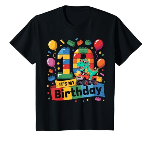 Kinder Number Blocks 10th Birthday 10 Yr Old Dinosaurier Monster Truck T-Shirt Kinder Number Blocks 10th Birthday 10 Yr Old Dinosaurier Monster Truck T-Shirt von 10th Birthday Dinosaur Monster Truck Theme Party