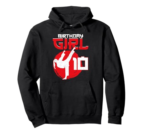 Karate Taekwondo 10 Jahre alt Geburtstag Kampfsport Mädchen Pullover Hoodie von 10th Birthday For Girls Karate Taekwondo Gift Tee