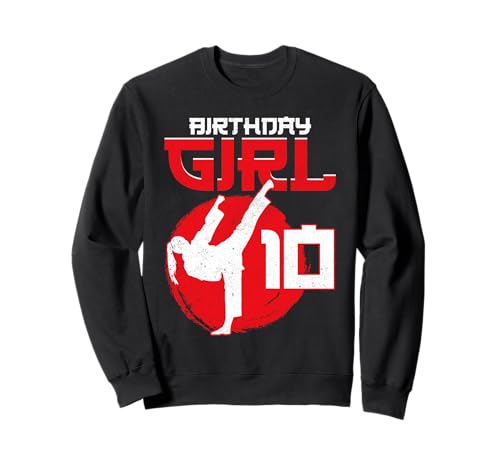 Karate Taekwondo 10 Jahre alt Geburtstag Kampfsport Mädchen Sweatshirt von 10th Birthday For Girls Karate Taekwondo Gift Tee