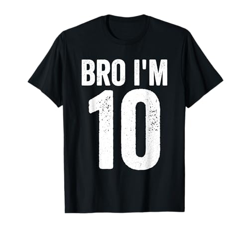 Bruder, ich bin 10, Mädchen, 10. Geburtstag, Junge, 10. Geburtstag T-Shirt von 10th Birthday Girls and Boys 10th Birthday