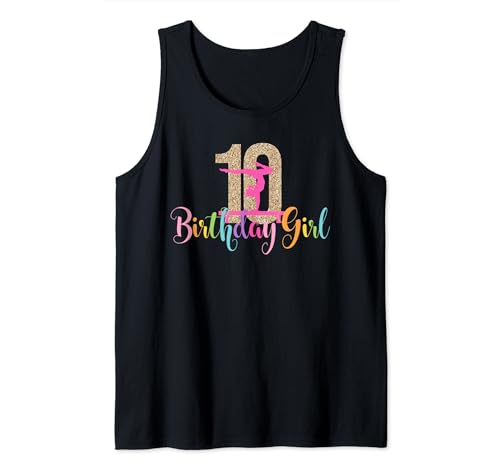 10. Geburtstag Gymnastik Mädchen Zweistellige Party Turnerin Zehn Tank Top von 10th Birthday Gymnastics Tees NYC