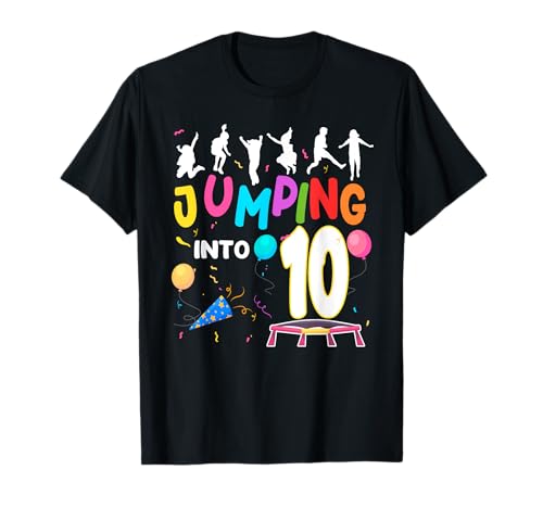 Kinder 10. Geburtstag Trampolin 10 Jahre alt Trampolin Springen T-Shirt Kinder 10. Geburtstag Trampolin 10 Jahre alt Trampolin Springen T-Shirt von 10th Birthday Trampoline Theme Kids Gift