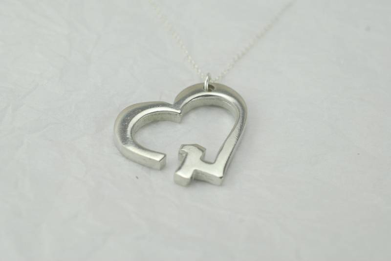 1 Jahr Jubiläum Herz Anhänger/Halskette - Geschenk von 10thAnniversaryGifts