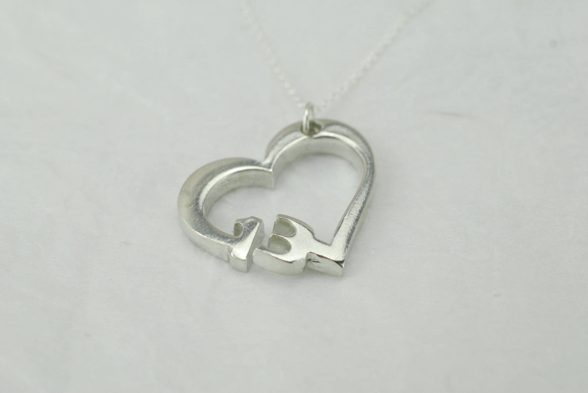 13 Jahre Jubiläum Herz Anhänger/Halskette - Geschenk von 10thAnniversaryGifts