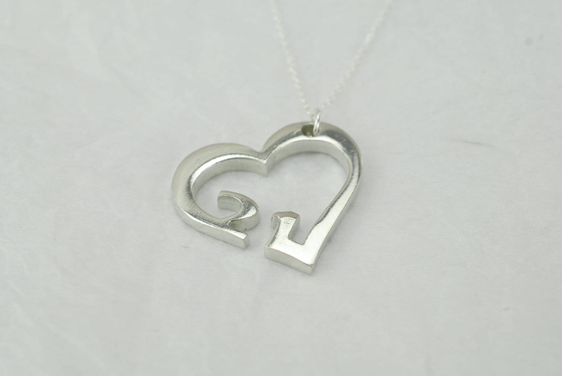 21 Jahre Jubiläum Herz Anhänger/Halskette - Geschenk von 10thAnniversaryGifts