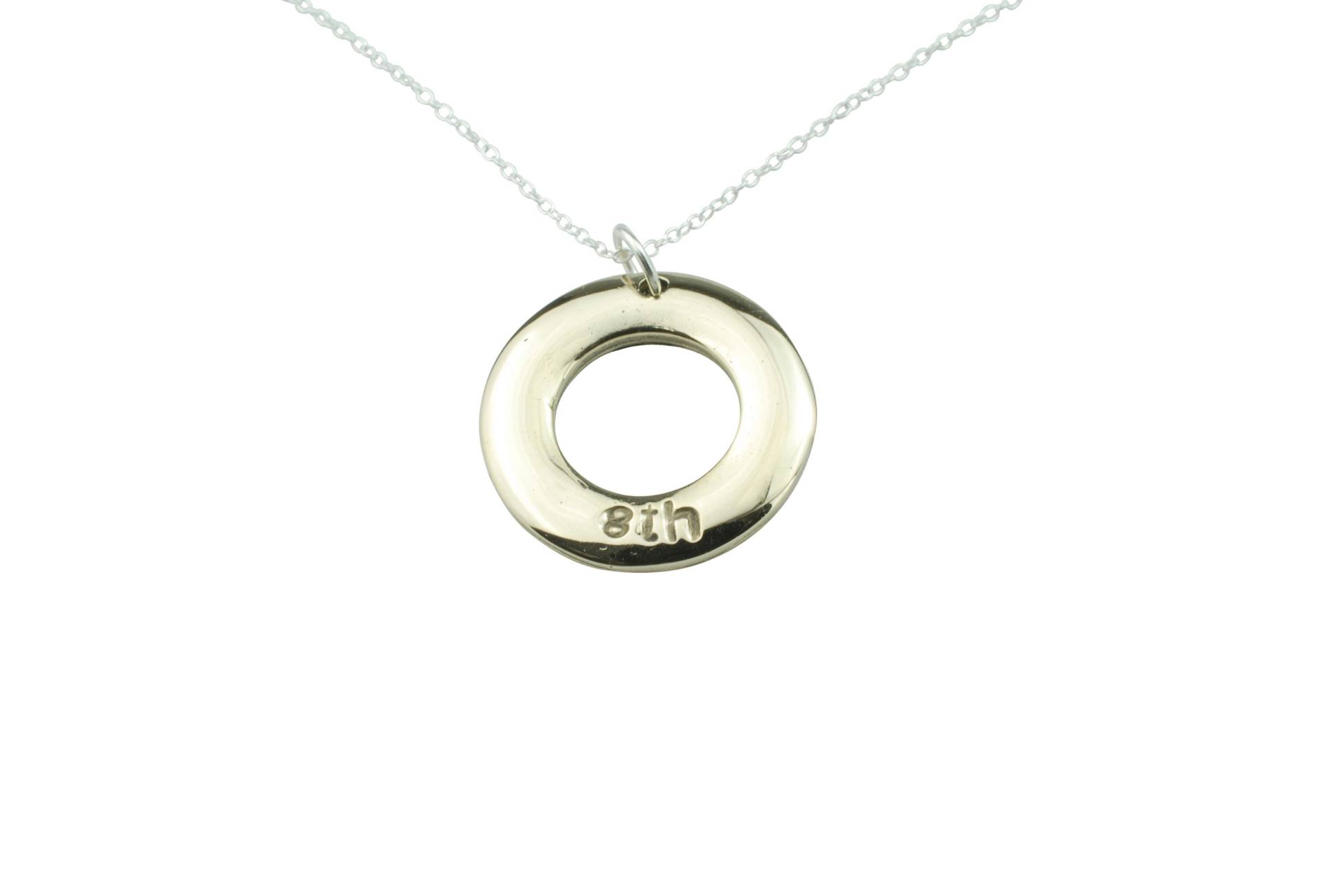 Bronze-Reifen-Anhänger - Gestempelt 8. Für Den Jahrestag von 10thAnniversaryGifts