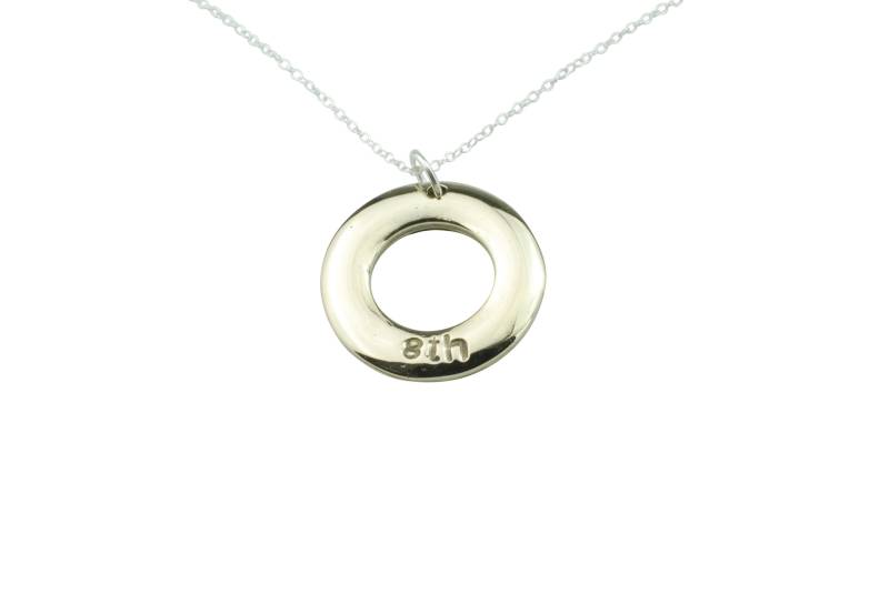 Bronze-Reifen-Anhänger - Gestempelt 8. Für Den Jahrestag von 10thAnniversaryGifts