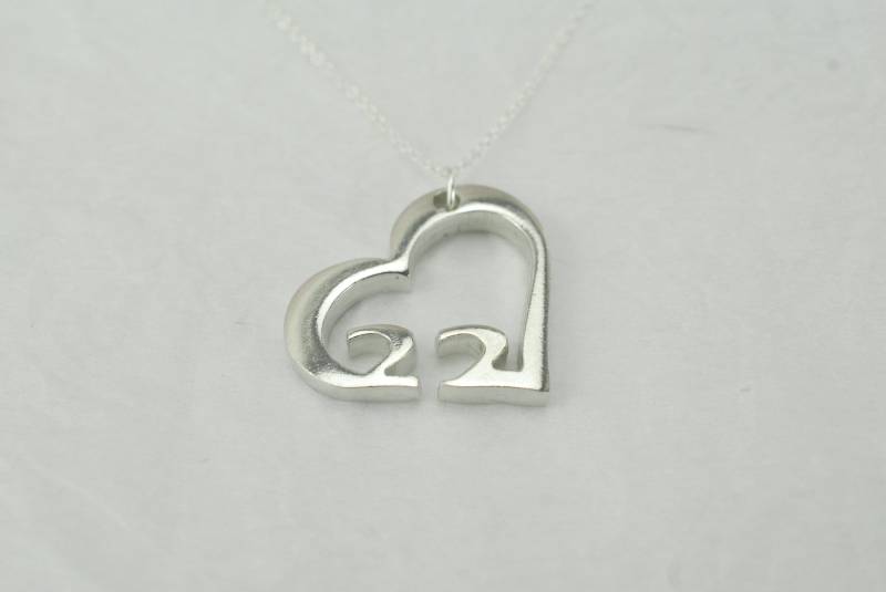 Herzanhänger/Halskette Zum 22-Jährigen Jubiläum von 10thAnniversaryGifts