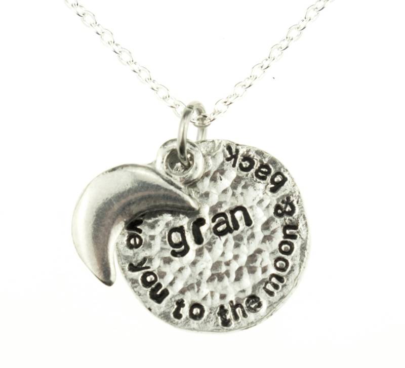 I Love You To The Moon & Back Gran Halskette - Eine Schöne Geschenkidee Für Oma Zum Geburtstag, Weihnachten & Muttertag von 10thAnniversaryGifts