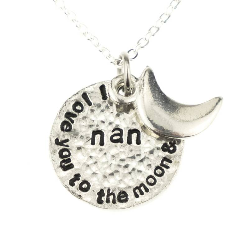 I Love You To The Moon & Back Nan Halskette - Eine Schöne Geschenkidee Für Zum Geburtstag, Weihnachten & Muttertag von 10thAnniversaryGifts