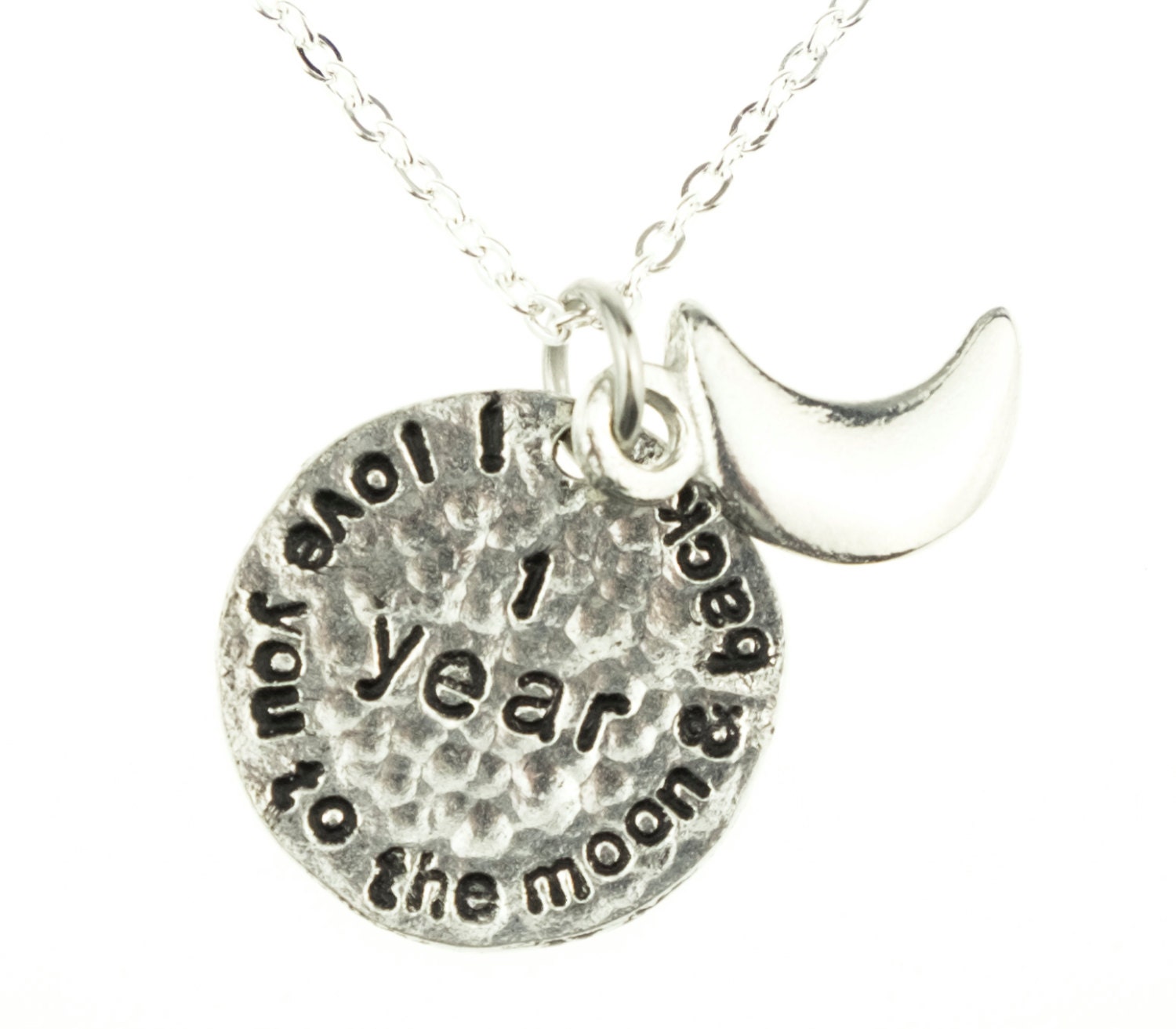 Ich Liebe Dich Zum Mond Und Zurück 1. Hochzeit Jahrestag Halskette - Einzigartige Anniersary Geschenkidee von 10thAnniversaryGifts