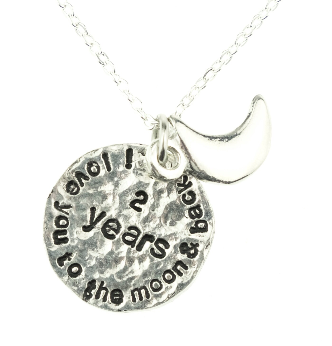 Ich Liebe Dich Zum Mond Und Zurück 2. Hochzeit Jahrestag Halskette - Einzigartige Anniersary Geschenkidee von 10thAnniversaryGifts