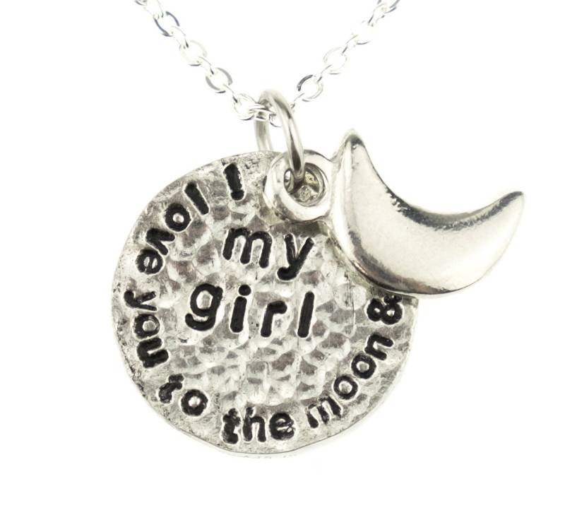 Ich Liebe Dich Zum Mond Und Zurück Freundin Halskette - Eine Schöne Geschenkidee Für Ihre Geburtstag, Weihnachten & Muttertag von 10thAnniversaryGifts